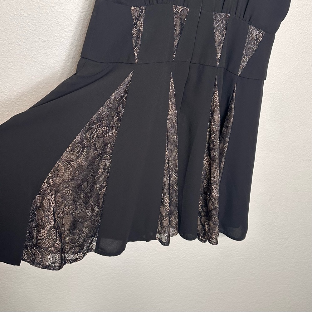 BCBGMaxAzria Black Lace Panel Mini Dress size 8 - Picture 6 of 6